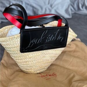 Christian Louboutin Loubishore straw tote